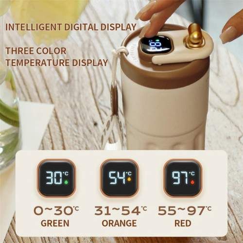 Car Smart Thermo mug RELEA 410 ml LED screen with temperature sensor wholesale