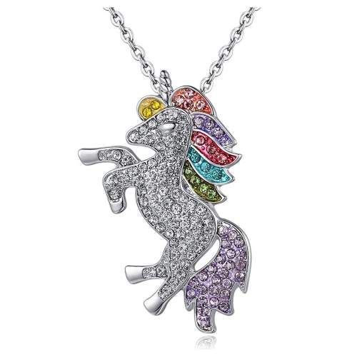 Unicorn pendant with colorful mane wholesale