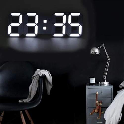 Wall digital 3D LED clock, 23 cm x 9.5 cm wholesale