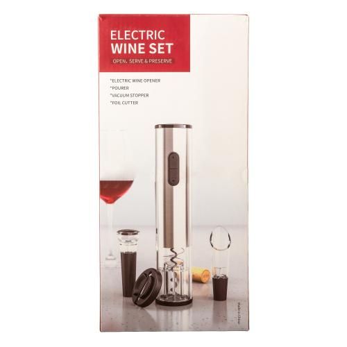 Gift set with electric corkscrew Electric wine set 4 in 1 wholesale