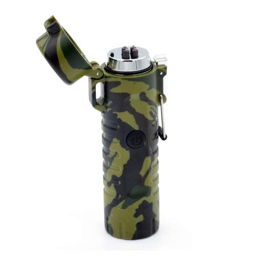 Electronic two-arc lighter with moisture protection and flashlight wholesale